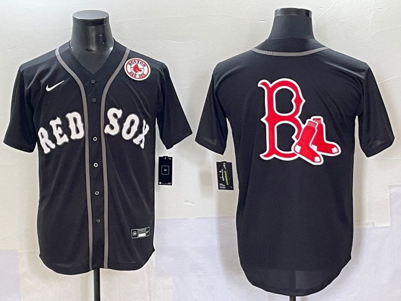 Men 2025 Boston Red Sox Blank Black Game Nike MLB Jersey style 7036